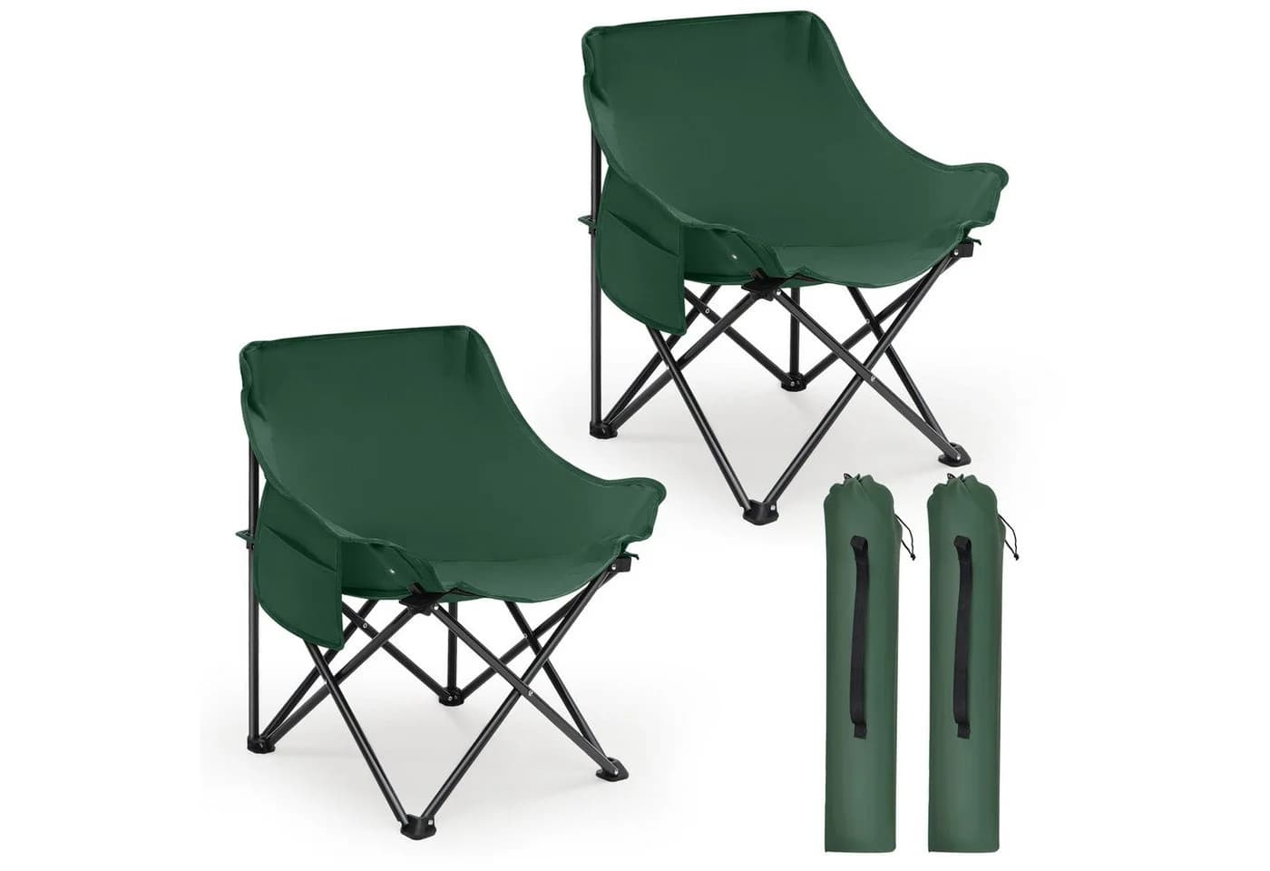 SUNULA Campingstuhl 2er Set Faltbar mit Tragetasche - Bild 2