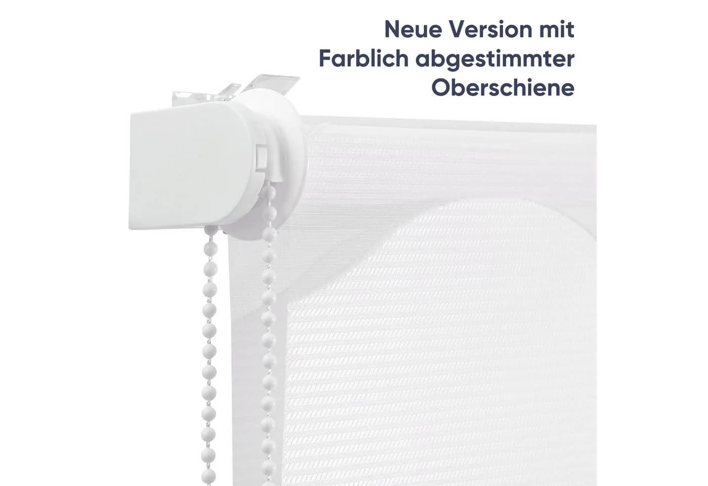 Sekey Doppelrollo Wellen Duo-Rollo Klemmfix Weiß - Bild 5