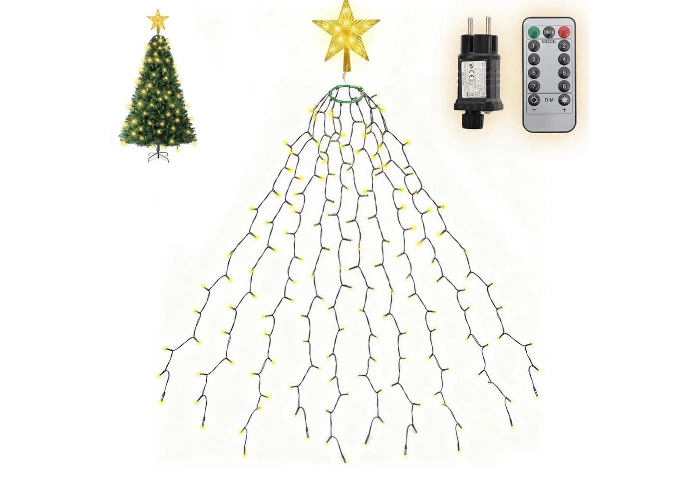 Salcar LED-Lichterkette 260 LEDs 15m mit Fernbedienung - Bild 2