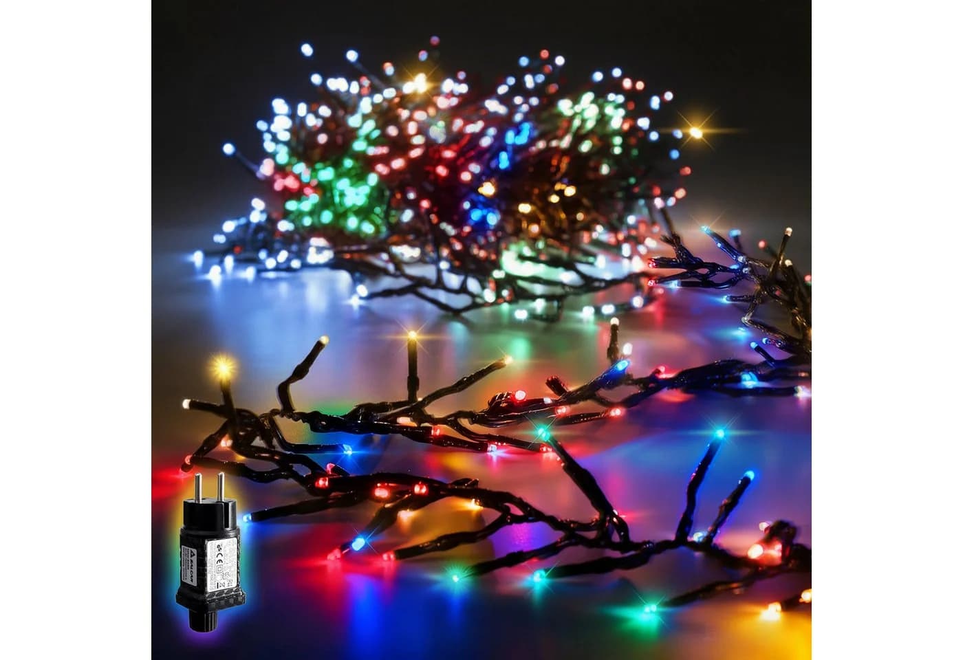 Salcar LED-Lichterkette Bunt 10m 1000er LED 8 Modi Timer - Bild 2