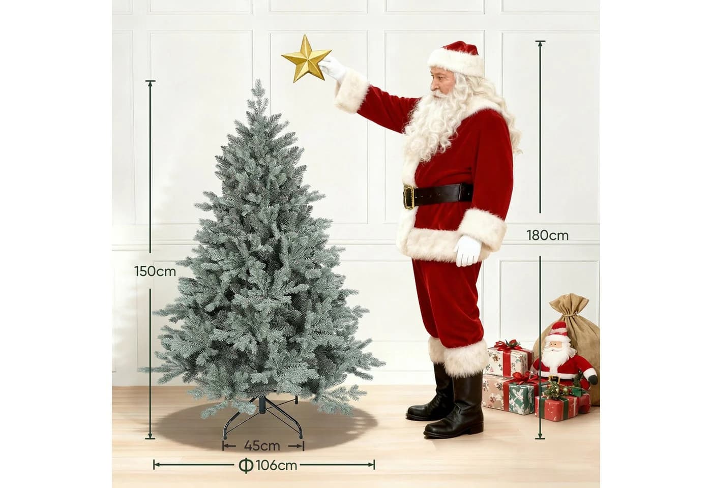 Salcar Künstlicher Weihnachtsbaum Blaufichte 150 cm - Bild 3