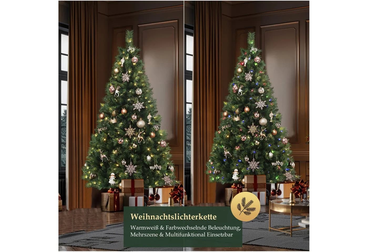 Salcar Künstlicher Weihnachtsbaum 120cm mit LED-Beleuchtung - Bild 3