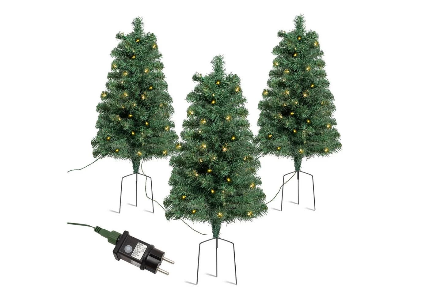 Salcar Künstlicher Weihnachtsbaum 3er Set LED Weihnachtsbaum mit Beleuchtung - Bild 2