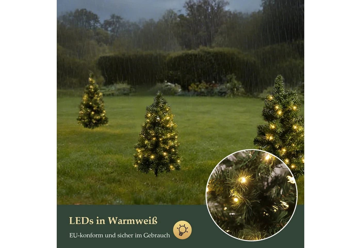 Salcar Künstlicher Weihnachtsbaum 3er Set LED Weihnachtsbaum mit Beleuchtung - Bild 5