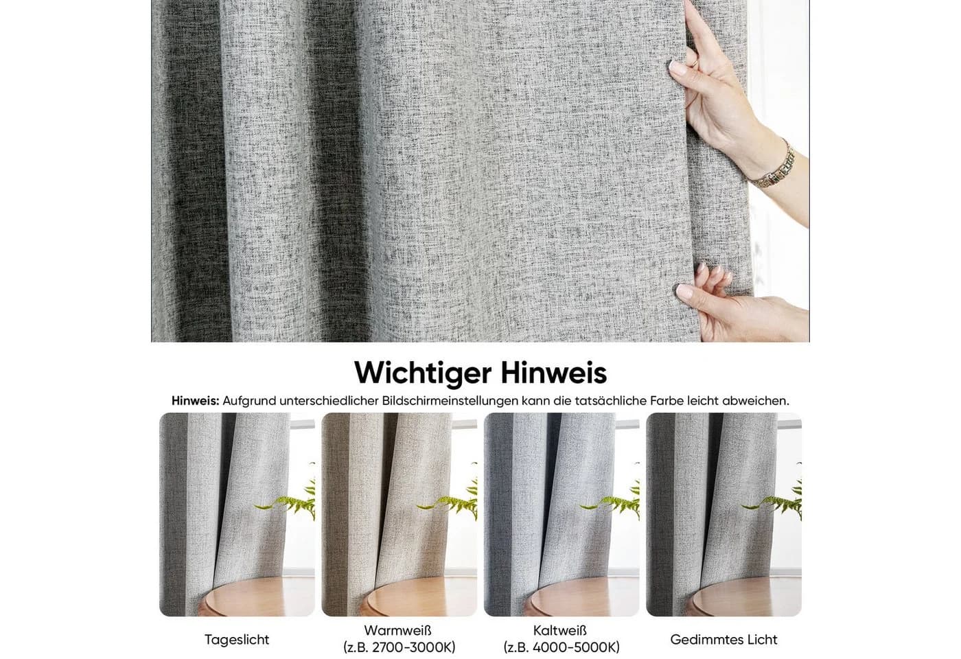 Sekey Verdunkelungsvorhang Wohnzimmer Blickdicht Ösen Verdunkelnd - Bild 5