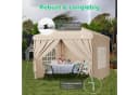 SUNULA Faltpavillon 3x3 m Gartenpavillon mit 4 Seitenteilen Bild 4