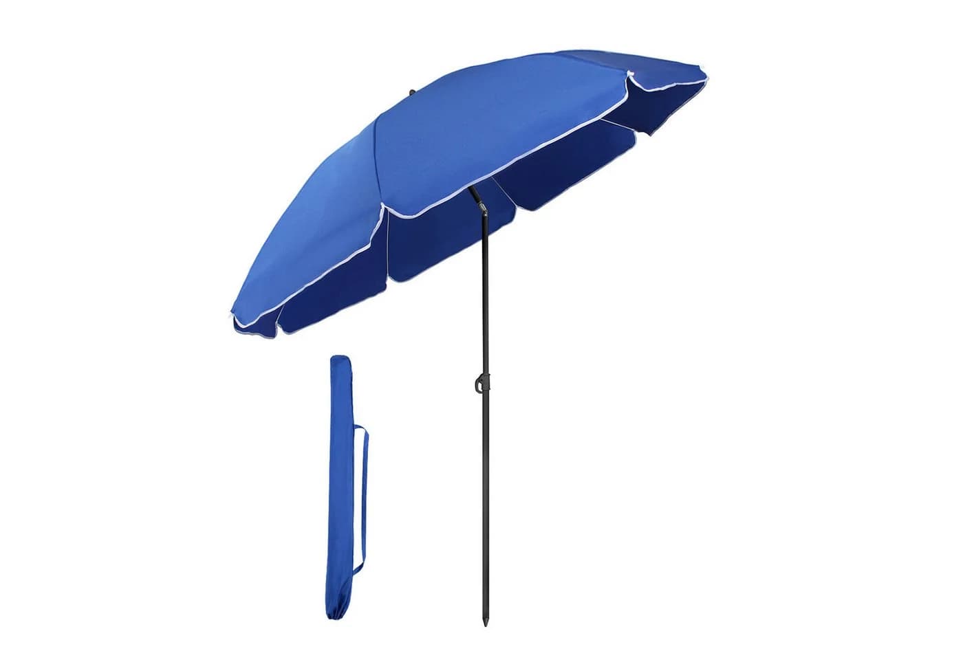 Sekey Sonnenschirm 160 cm Blau Verstellbar Mit Hülle - Bild 2