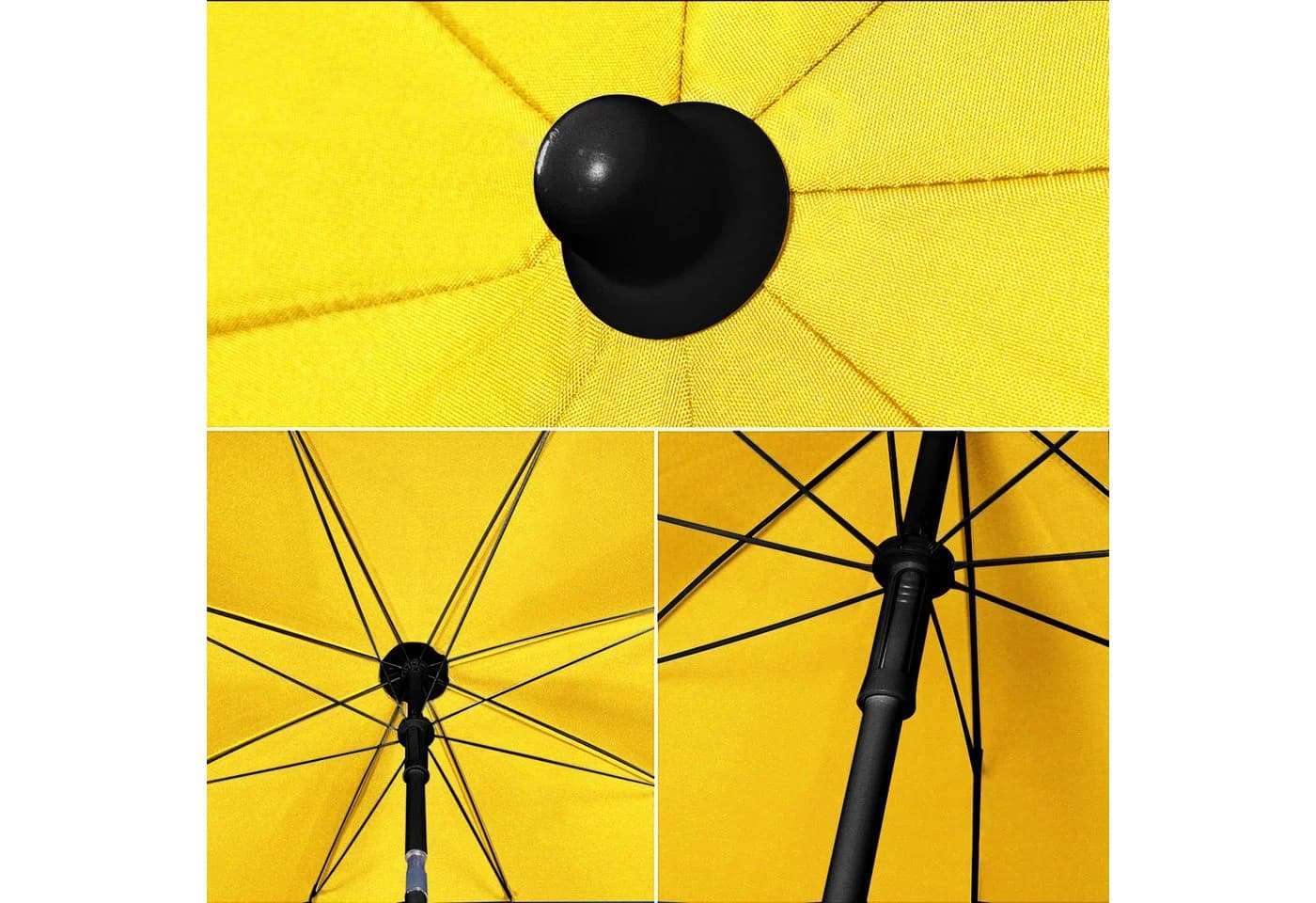 Sekey Sonnenschirm Ø 160 cm Gelb mit Schutzhülle - Bild 5
