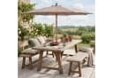 Sekey Sonnenschirm Taupe Holzoptik 300x300 cm Knickbar UPF 50+ Bild 3
