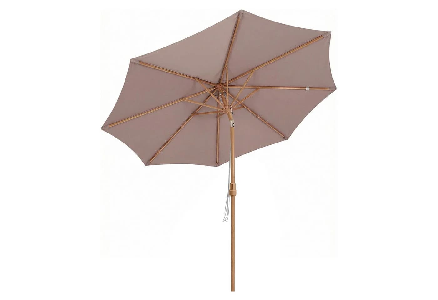 Sekey Sonnenschirm Taupe Holzoptik 300x300 cm Knickbar UPF 50+ - Bild 4