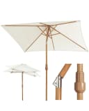Sekey Sonnenschirm 200x150cm Holzoptik UV-Schutz 50+ Knickbar Bild 2