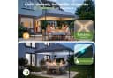 Sekey Faltpavillon Grau mit Solar-LED-Beleuchtung und UPF 50+ Bild 1