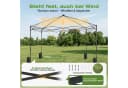 Sekey Faltpavillon Grau mit Solar-LED-Beleuchtung und UPF 50+ Bild 5