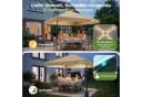 Sekey Faltpavillon 300x300 cm mit Solar-LED-Beleuchtung Taupe Bild 1