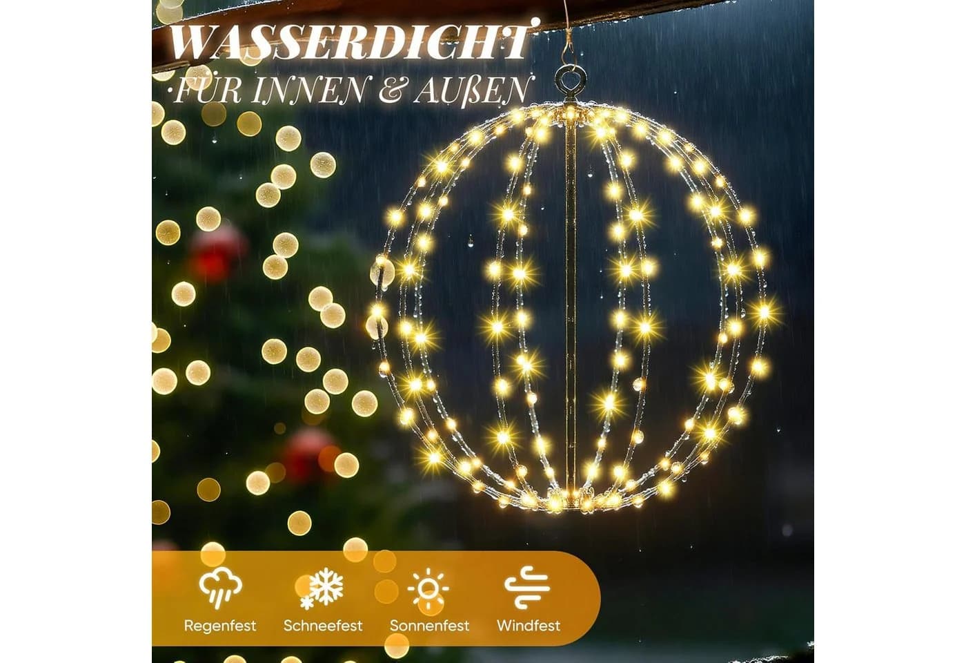 Salcar LED Kugelleuchte 2x Metall Warmweiß Garten - Bild 4