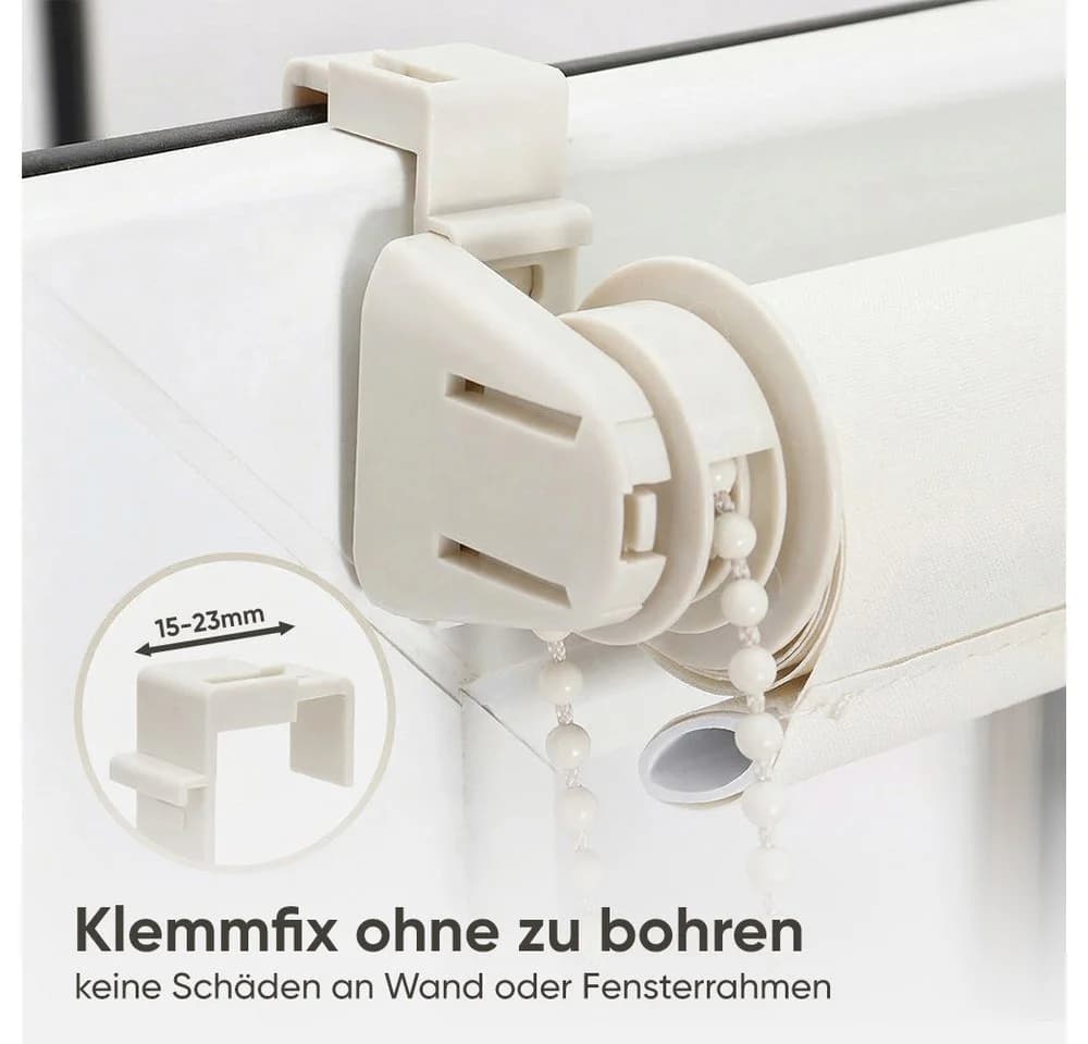 Sekey Seitenzugrollo Verdunkelungsrollo ohne Bohren - Bild 5