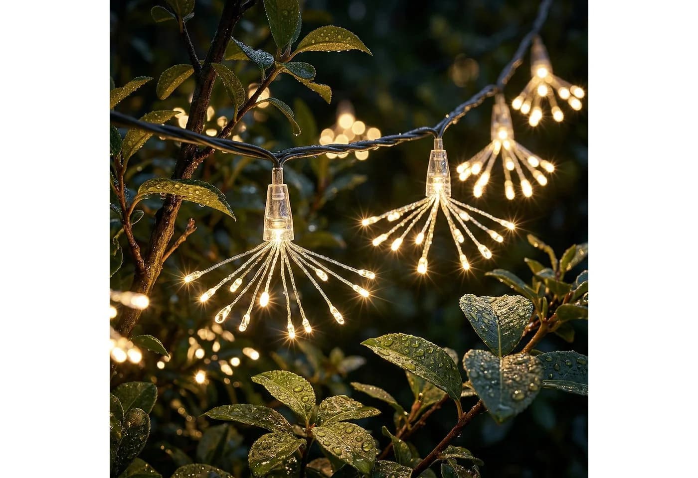 Salcar LED Solarleuchte Feuerwerk-Lichterkette 75 LEDs Warmweiß - Bild 2