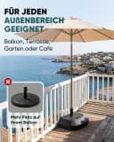 Sekey Halbrunder Sonnenschirmständer Schwarz Kunststoff 38mm Bild 1
