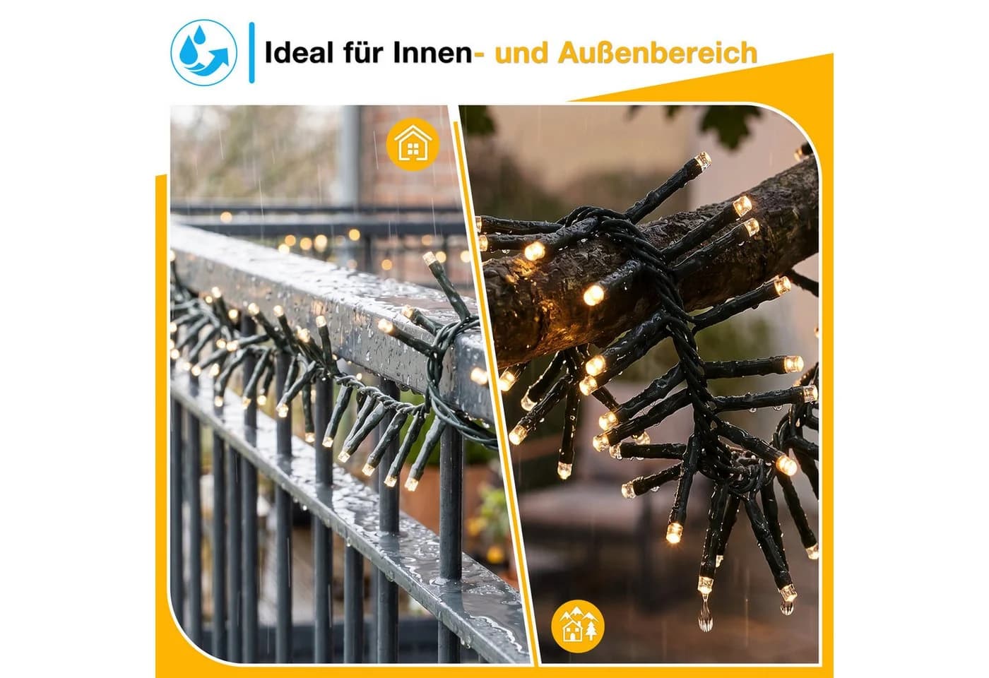 Salcar LED Solarleuchte Lichterkette Außen 768 LEDs Warmweiß mit Fernbedienung - Bild 4