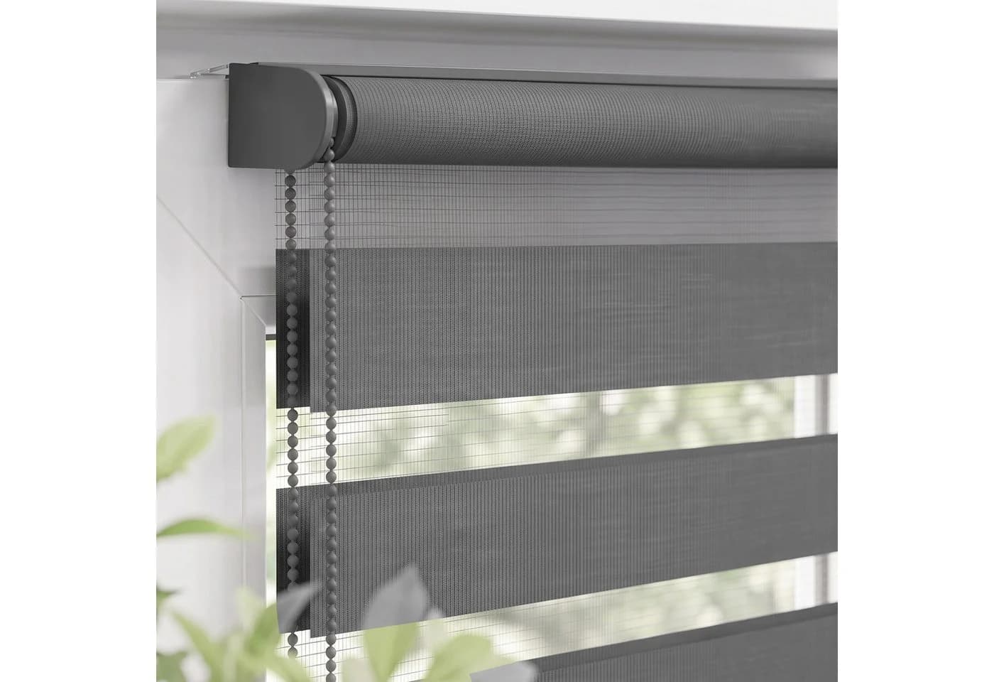 Salcar Doppelrollo Duo Grau Klemmfix Seitenzugrollo - Bild 3