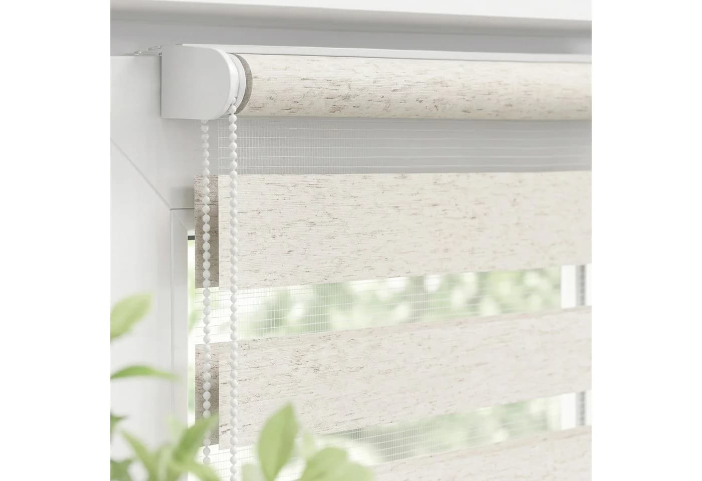 Salcar Doppelrollo Duo Klemmfix Beige Seitenzug - Bild 3