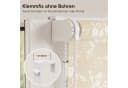 Sekey Seitenzugrollo ohne Bohren blickdicht Blume beige Bild 5