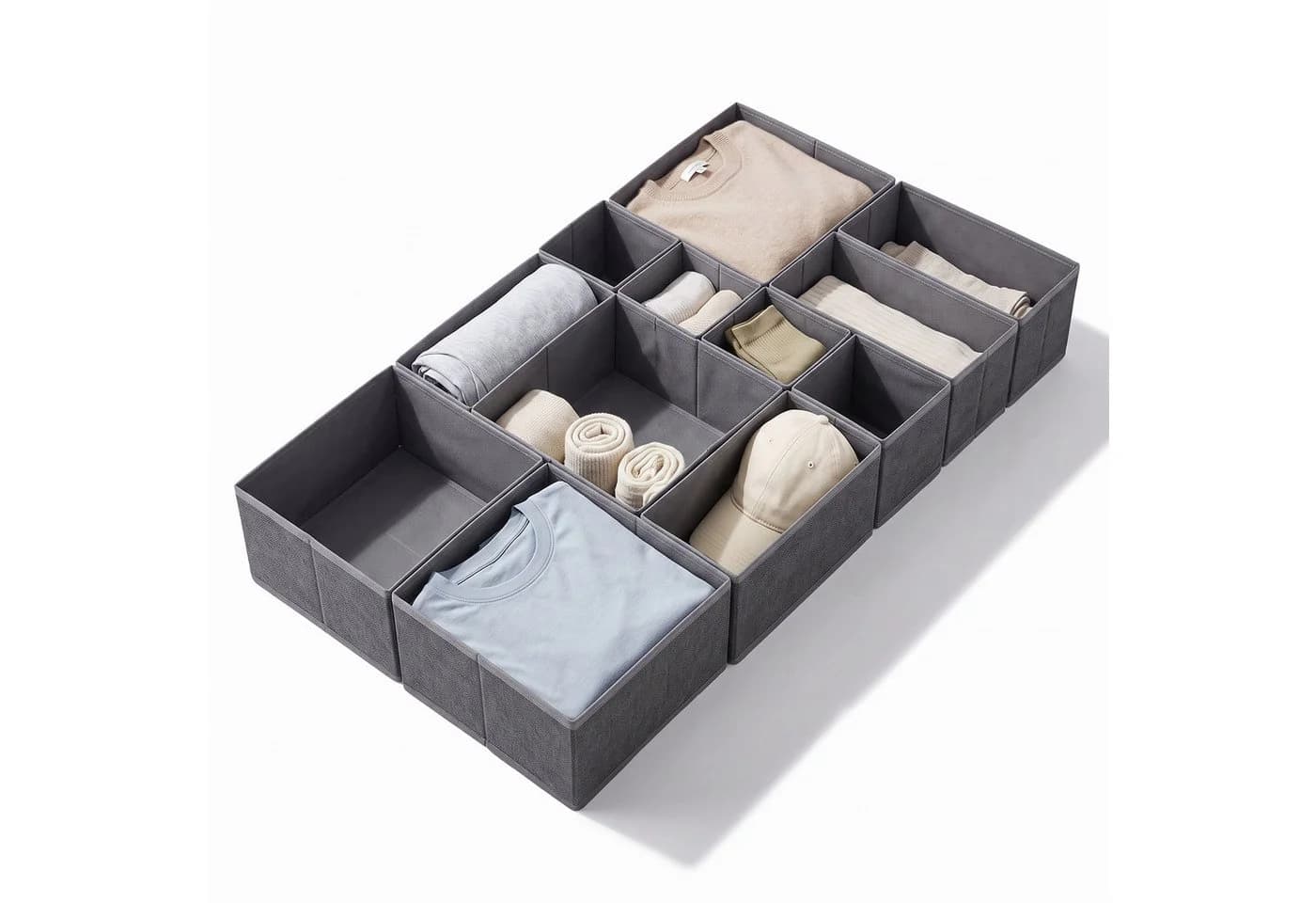 Sekey Aufbewahrungsbox 12er-Set Vliesstoff Faltbar - Bild 2
