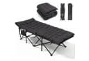 Sekey Klappbett 202x80 cm mit Matratze, Schwarz, 600D Oxford-Gewebe Bild 2