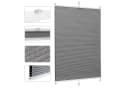 Sekey Wabenplissee Grau Klemmfix Verdunkelung Thermo Bild 2