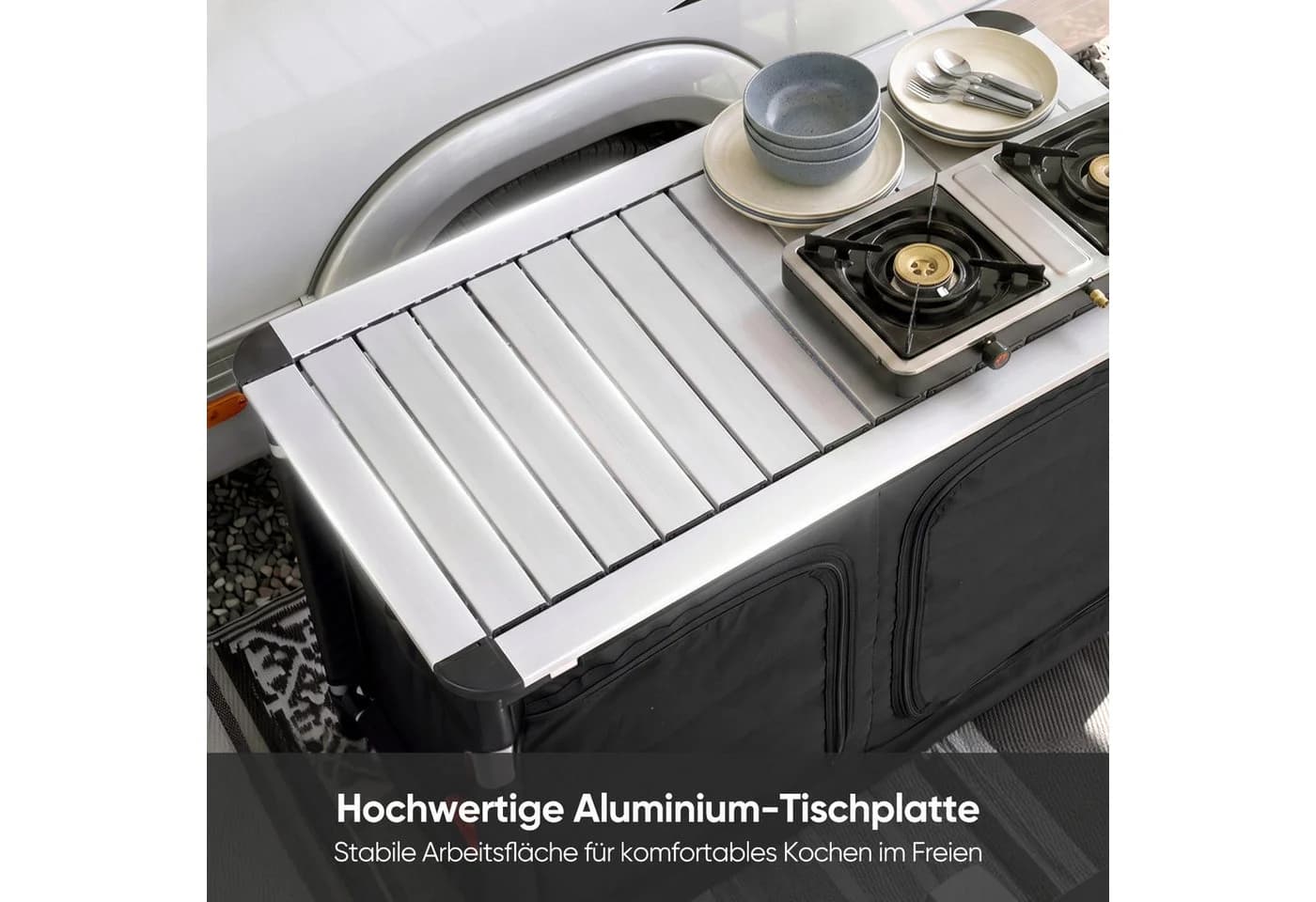 Sekey Campingschrank Faltbar Campingküche mit Aluminiumgestell - Bild 5