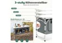 Sekey Campingtisch 120 cm Faltbar Höhenverstellbar Grau Bild 3