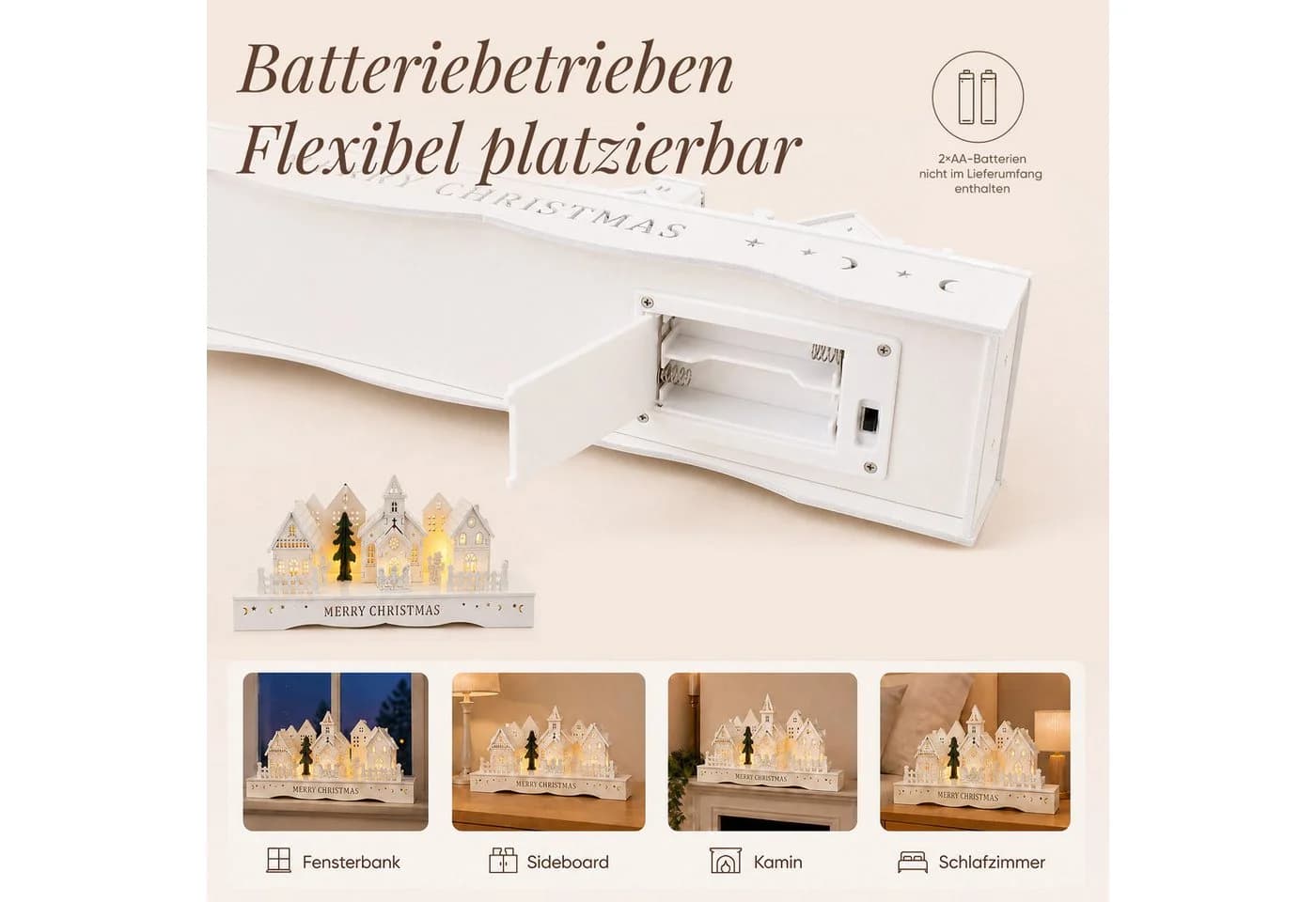 Salcar Schwibbogen LED Holz Weihnachtsdorf - Bild 4
