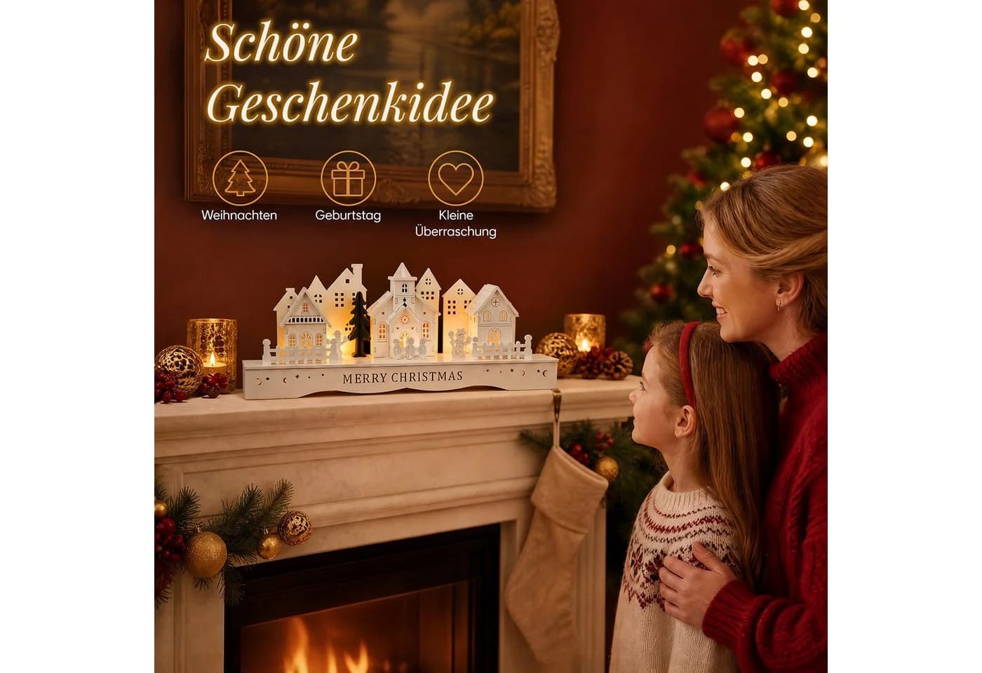 Salcar Schwibbogen LED Holz Weihnachtsdorf - Bild 5