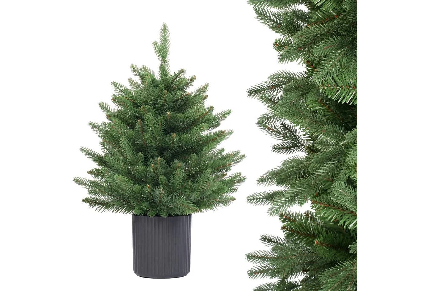 Salcar Künstlicher Weihnachtsbaum 60 cm Grün mit Topf - Bild 2