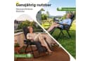 Sekey Gartenliege Klappbar Gepolstert Schwarz mit Nackenkissen Bild 1
