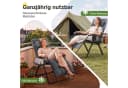 Sekey Gartenliege Klappbar Gepolstert Grau mit Auflage und Ablagetisch Bild 1