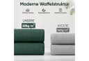 Sekey Duschvorhang Dunkelgrün Waffelstoff Polyester Bild 3