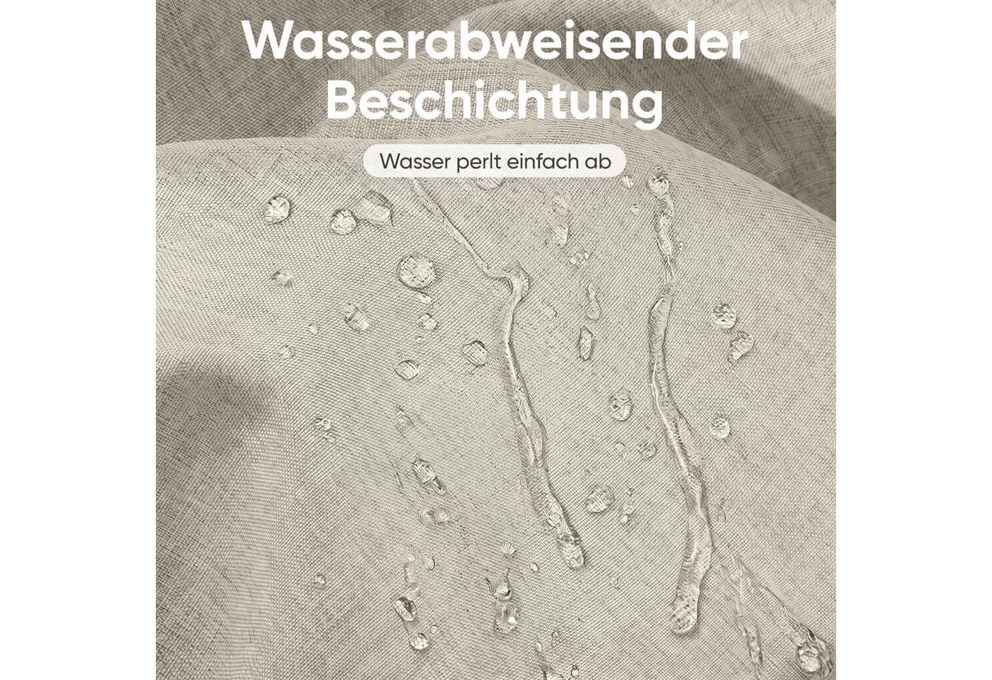 Sekey Duschvorhang Creme Leinenoptik Polyester wasserabweisend - Bild 4