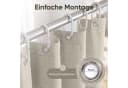 Sekey Duschvorhang Creme Leinenoptik Polyester wasserabweisend Bild 5