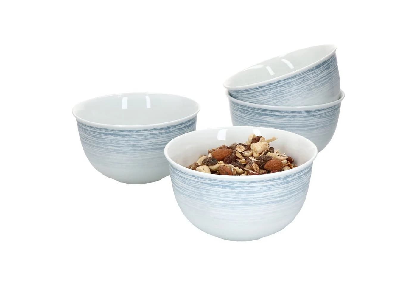 Ritzenhoff & Breker Nordic Smilla 4er Set Müslischalen Porzellan Blau/Weiß - Bild 2