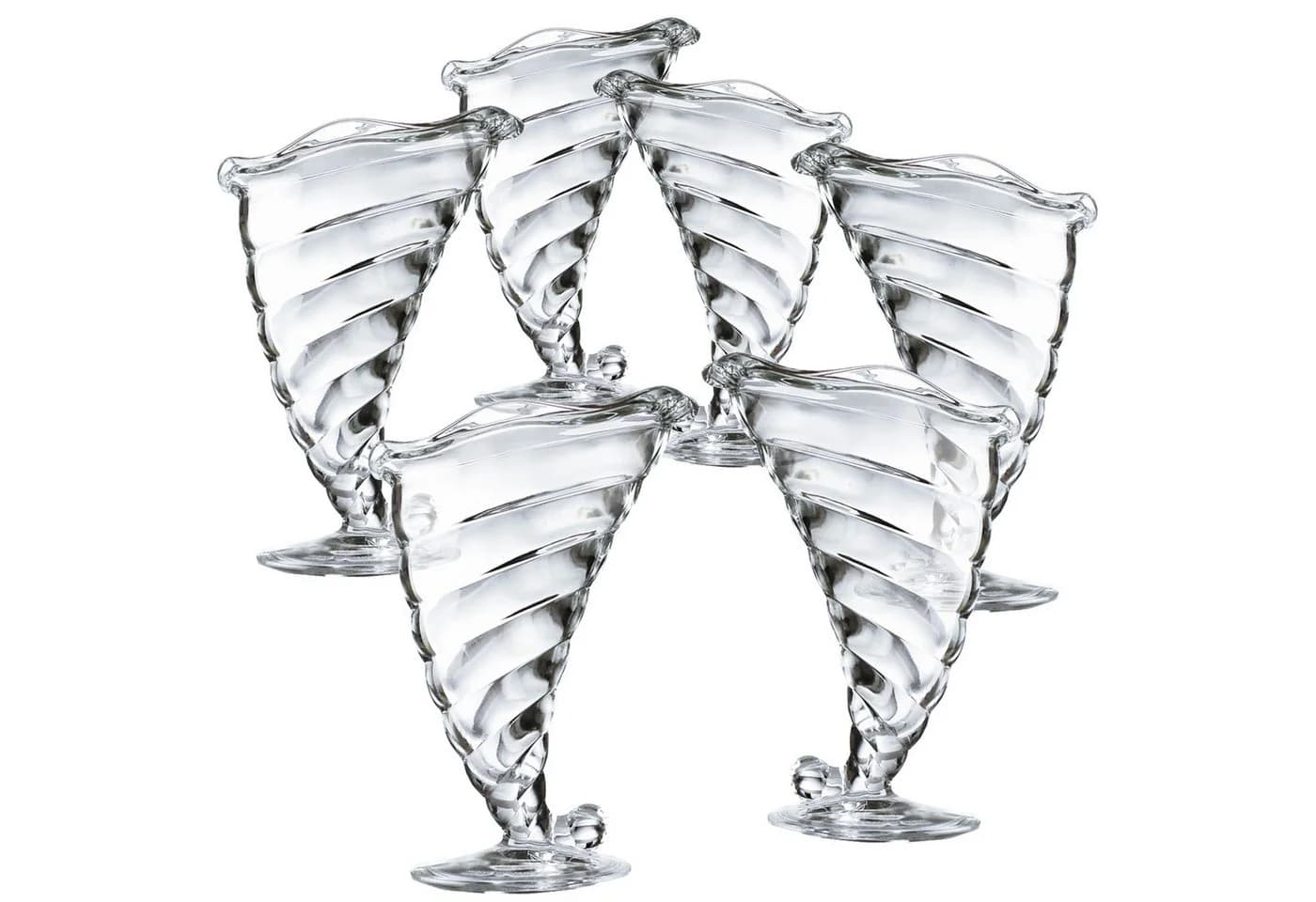 Bormioli Rocco Fortuna Eisbecher 6er Set Klar-Glas