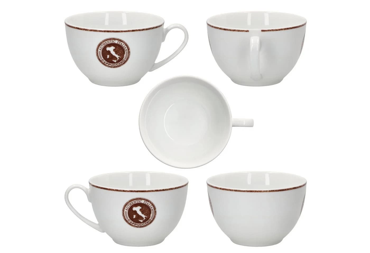 Ritzenhoff & Breker Cappuccino-Set 4-tlg. mit Untertassen Porzellan Braun - Bild 4