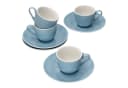 MamboCat Espressotassen Set 4er Nordic Blau mit Untertassen Porzellan Bild 1