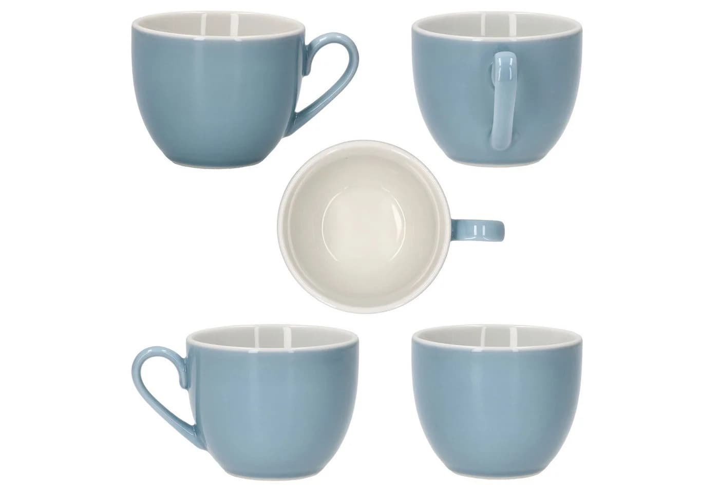 MamboCat Espressotassen Set 4er Nordic Blau mit Untertassen Porzellan - Bild 4