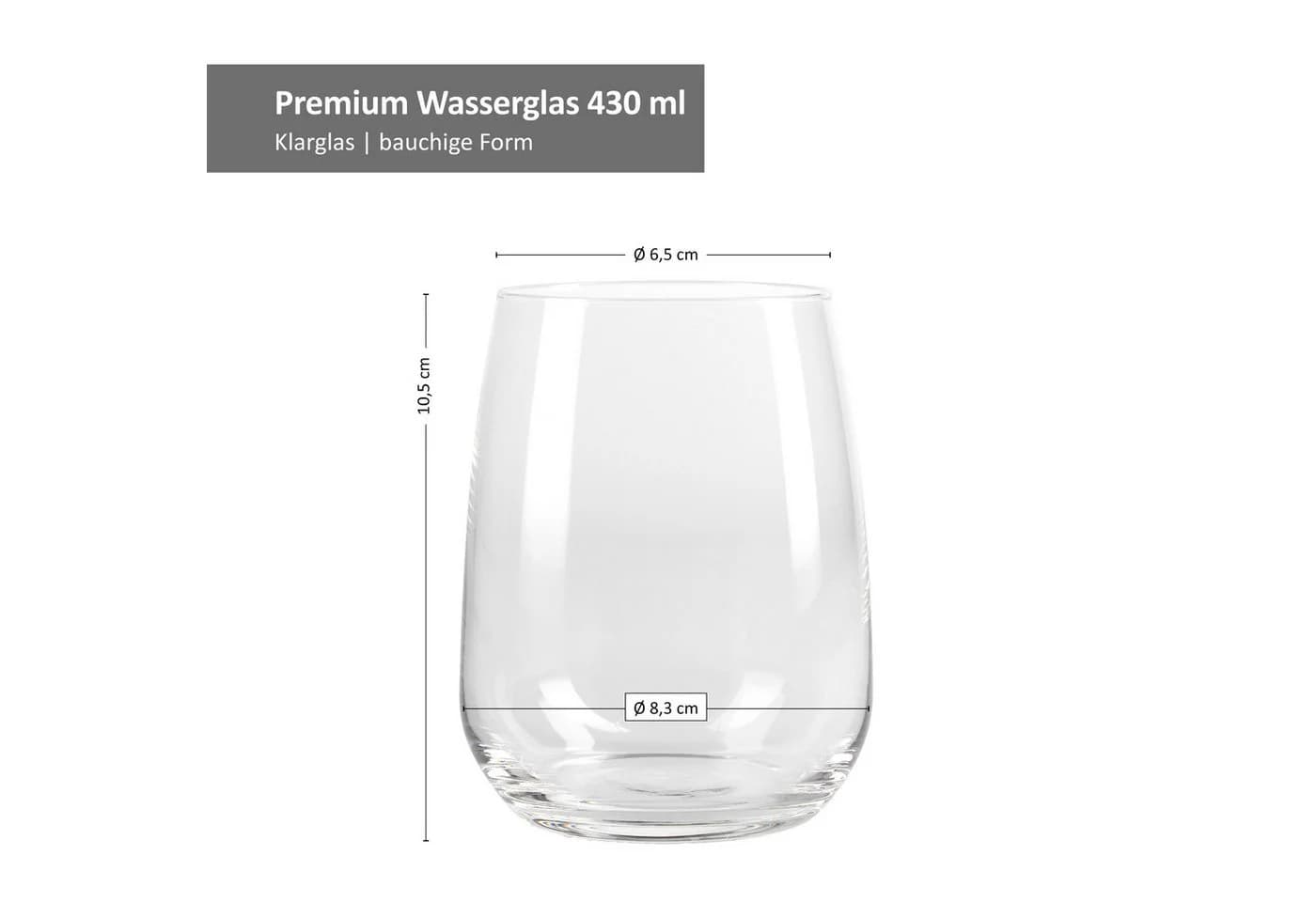 Bormioli Rocco Premium Wasserglas 6er Set Transparent - Bild 4