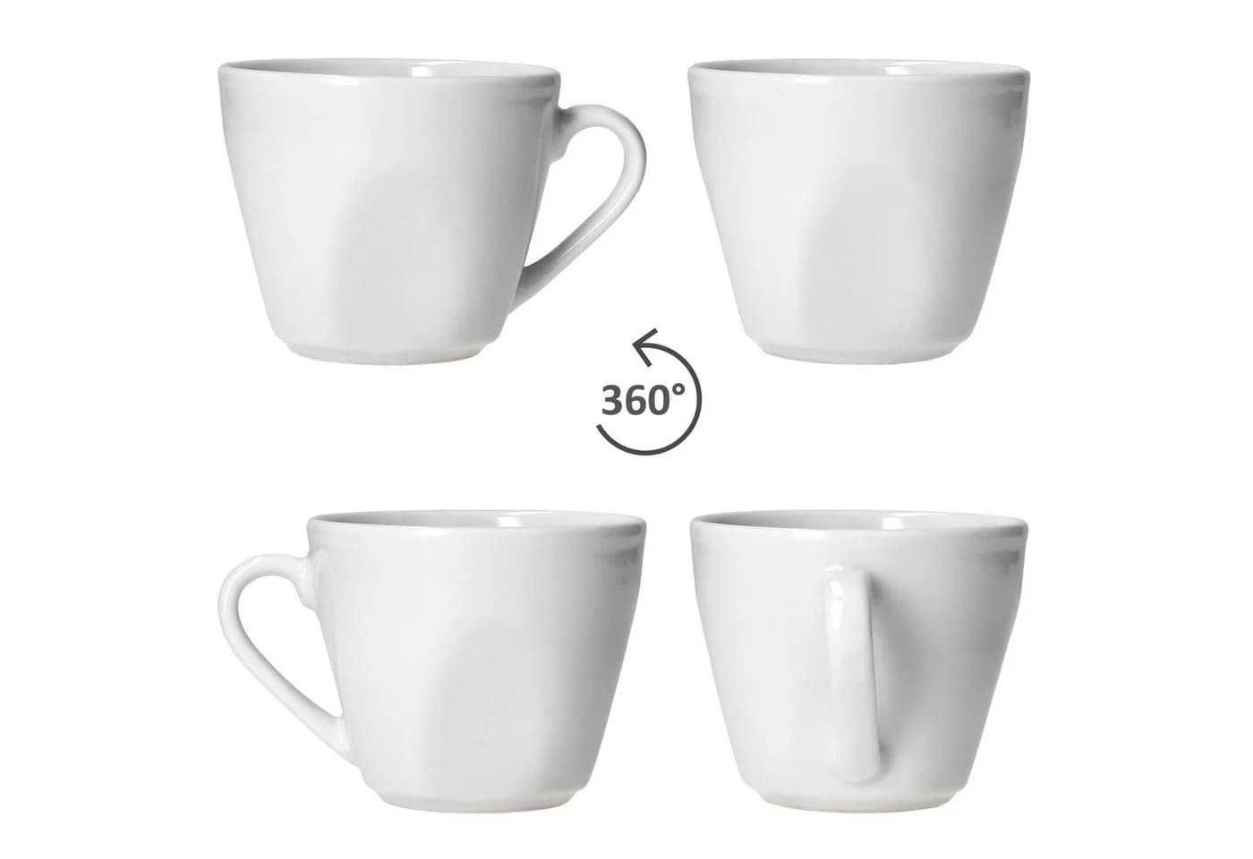MamboCat Lotta Kaffeeset 6-tlg. Weißes Porzellan mit Untertassen - Bild 4