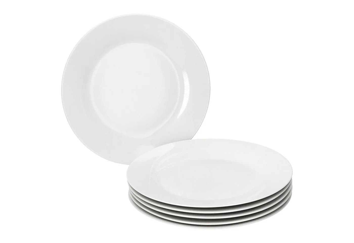 MamboCat Frühstücksteller 6er Set Tommy Weiß Porzellan