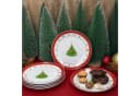 MamboCat Kuchenteller 6x Weihnachtstraum Porzellan Weiß/Rot/Gold Bild 1