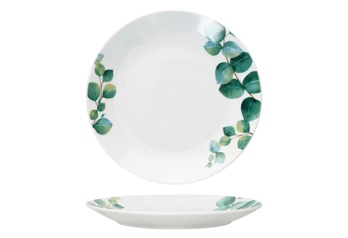 MamboCat Frühstücksteller 6x Eukalyptus weiß Porzellan - Bild 3