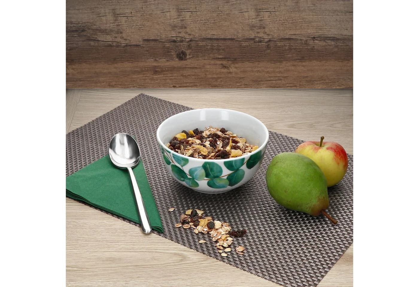 MamboCat Frühstücks-Geschirrset Eukalyptus 18tlg Porzellan 6 Personen - Bild 4